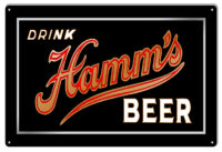 Black Drink Hamms Beer Sign