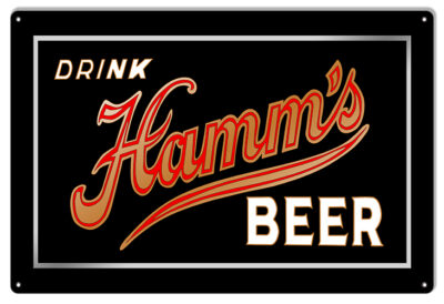 Black Drink Hamms Beer Sign