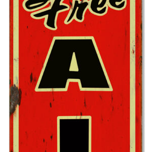 Texaco Free Air Distressed Reproduction Motor Oil Sign 6x18