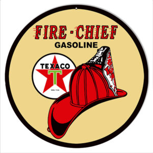 Texaco Fire Chief Gasoline Sign 14 Round