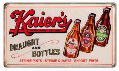 Nostalgic Kaiers Draught And Bottles Beer Sign 8x14