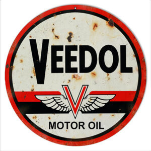Reproduction Veedol Motor Oil Sign 14 Round
