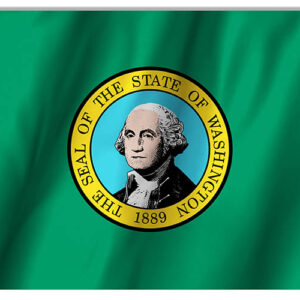Washington State Flag Sign. 12x18