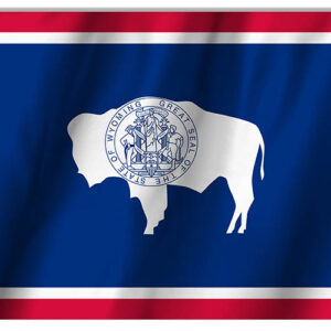 Wyoming State Flag Sign. 12x18
