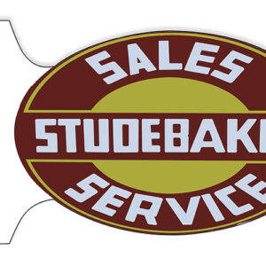 Sales Studebaker Service Double Sided Flange Sign. 12x18 Oval