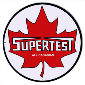 30 Round Supertest Canadian Motor Oil Sign