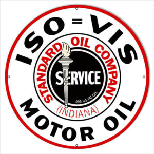 30 Round ISO VIS Standard Motor Oil Sign
