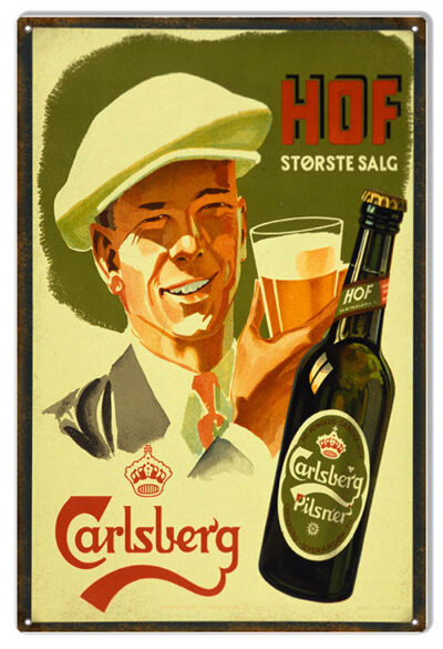 HOF Carlsberg Pilsner Beer Bar And Restaurant  Sign 12x18