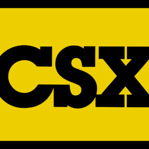 Yellow And Black CSX Railroad Sign 9x12