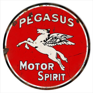 30x30 Distressed Pegasus Motor Oil Reproduction Sign