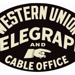 Western Union Telegraph Nostalgic Oval Reproduction Sign 11x18