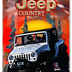 Rubicon Country Jeep Reproduction Sign By Artist Phil Hamilton 12x18