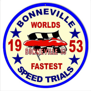 1953 Bonneville  Trials Motor Speedway Reproduction Sign 14 Round