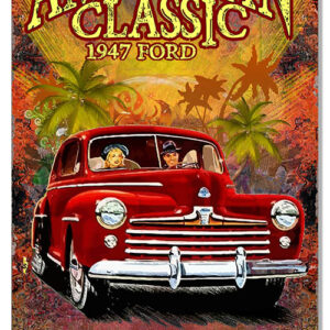 1947 Ford Classic By Artist Phil Hamilton 12x18