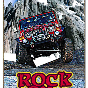 Rock On Jeep Reproduction Sign By Artist Phil Hamilton 12x18