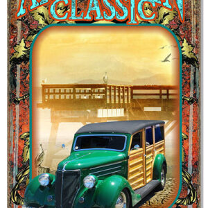 1936 Ford Woodie By Artist Phil Hamilton 12x18