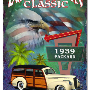 1939 Packard Classic By Artist Phil Hamilton 12x18