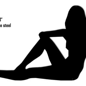 Woman Silhouette Laser Cut Out Sign 13x23