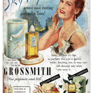Sky High Grossmith Fine Perfume Advertisement Sign
