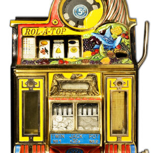 Vintage Rol A Top Slot Machine Reproduction Laser Cut Out Sign 16.5x24.5