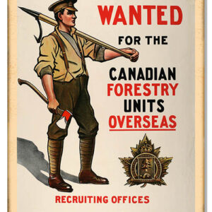 Wanted For The Canadian Forestry Reproduction Nostalgic Sign 12x18