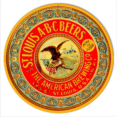 ABC Beers Reproduction Bar Sign 14 Round