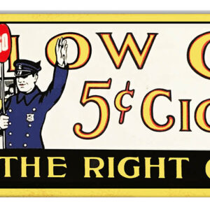 Yellow Cab Reproduction Cigar Sign 6x18