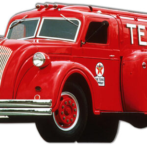 Vintage Texaco Truck Reproduction Laser Cut Out Sign 11x23.5