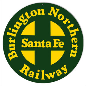 Reproduction Santa Fe Railway Herald Sign 14x14