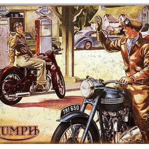 Tri 650 Triumph Reproduction Motorcycle Sign 12x18