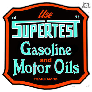 Supertest Motor Oil Reproduction Laser Cut Out Sign 18x18