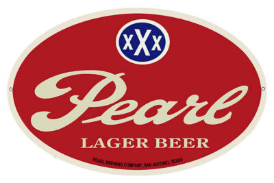 Pearl Lager Bar Oval Reproduction Sign 11x18