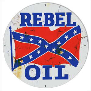 30x30 Distressed Rebel Motor Oil Reproduction Sign