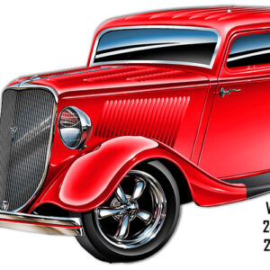 Vintage Sedan Laser Cut Out Wall Art Sign 13.5x24.5