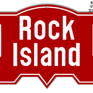 Rock Island Railroad Reproduction Sign 8.5x12