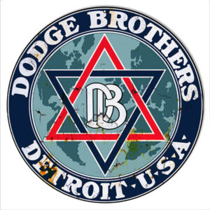 Aged Dodge Bros Detroit Reproduction Garage Shop Sign 14x14