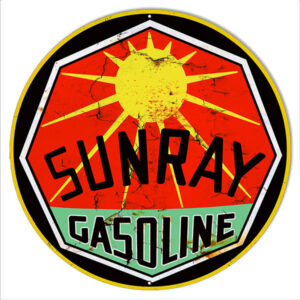 Sunray Motor Oil Reproduction Garage Shop Metal Sign 14x14 Round