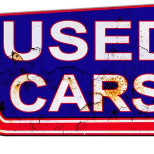 Used Cars Reproduction Laser Cut Out Sign 17.5x30