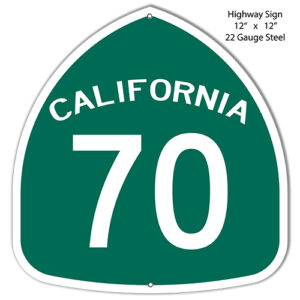 70 California Laser Cut Out Reproduction Sign 12x12
