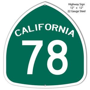 78 California Laser Cut Out Reproduction Sign 12x12