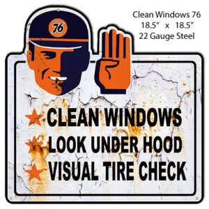 Aged Clean Widow 76 Reproduction Laser Cut Out Sign 18.5x18.5