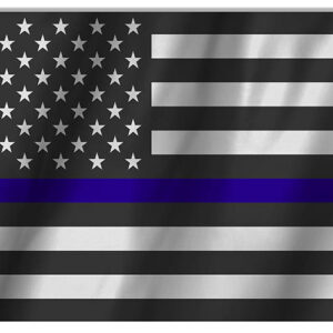 US State Blue Police Flag 12x18
