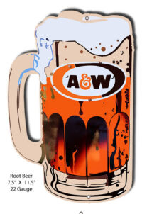 A&W Root Beer Laser Cut Out Sign 7.5x11.5
