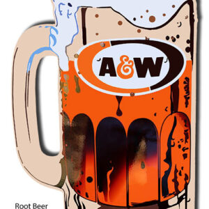 A&W Root Beer Laser Cut Out Sign 7.5x11.5