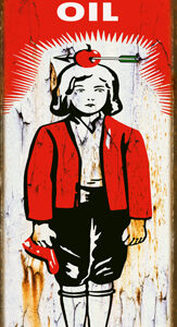 WM Tell Motor Oil Reproduction Gas Station Large Sign 8"x30"