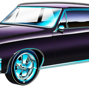 Tempest Purple Laser Cut Out By Bernard Oliver 8.5x23.5