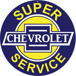 Super Chevrolet Service Station Sign 14 Round