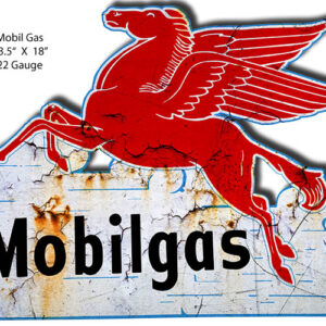 Vintage Mobilgas Pegasus Reproduction Sign 18x23.5