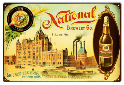 Nostalgic Bar Or Restaurant National Brewery Co. Sign 12x18