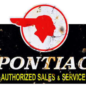 Vintage Pontiac Laser Cut Out Reproduction Sign 18x24